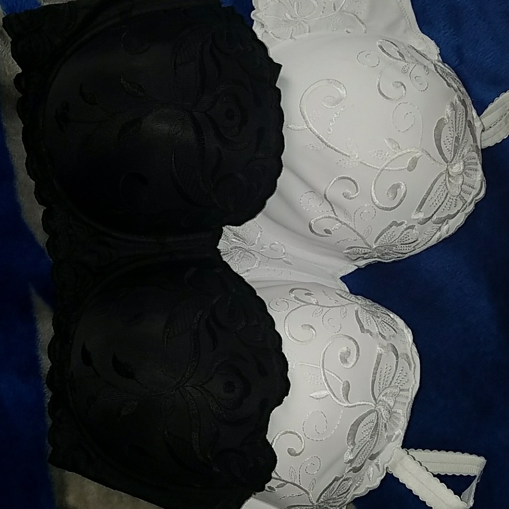Baic/ necessary Black and White Bras.