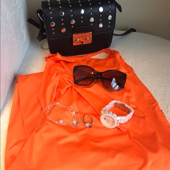 LAST 1❗️FINAL ⬇️Multi-Way Neon Orange Cover Up - Picture 2 of 7