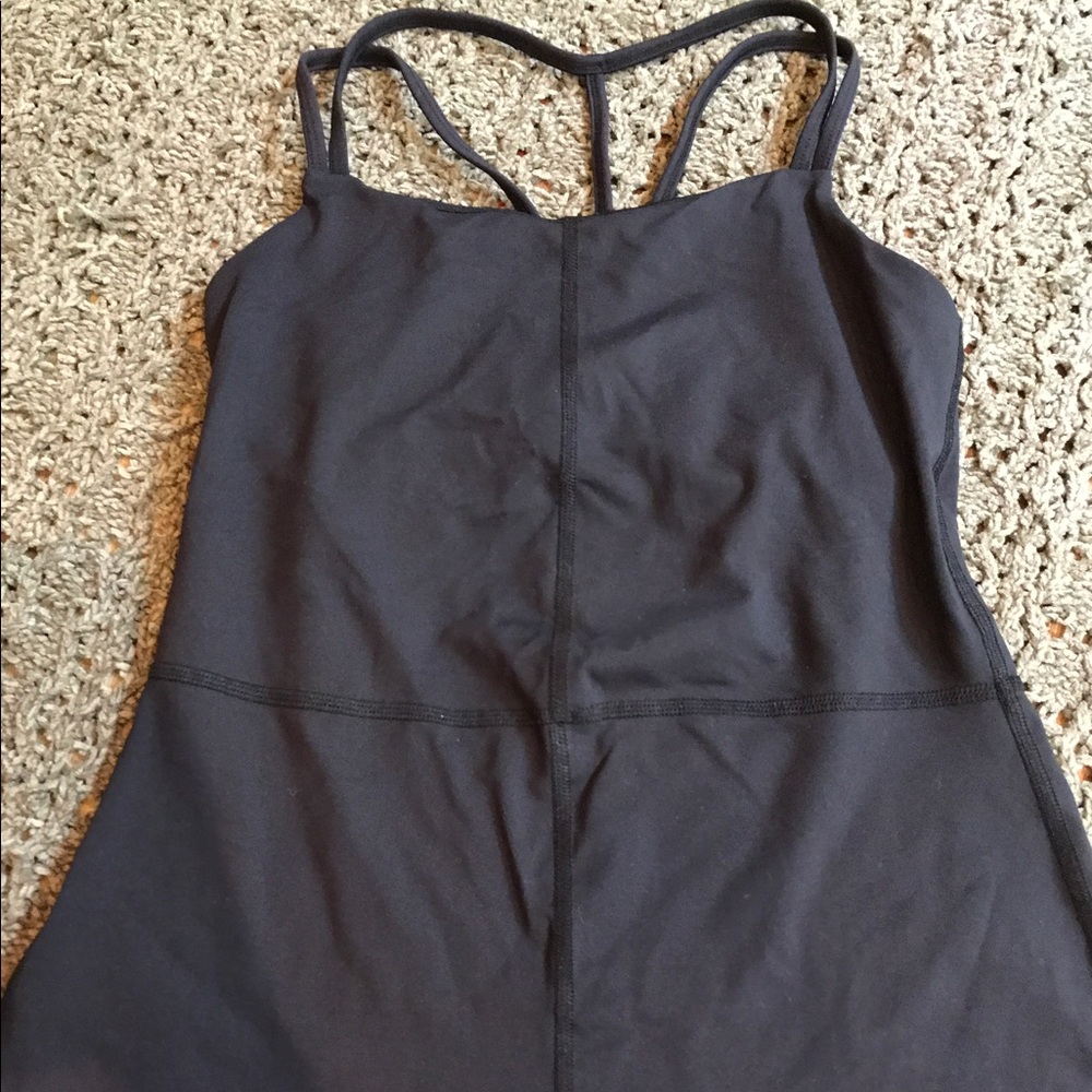 Black workout top.