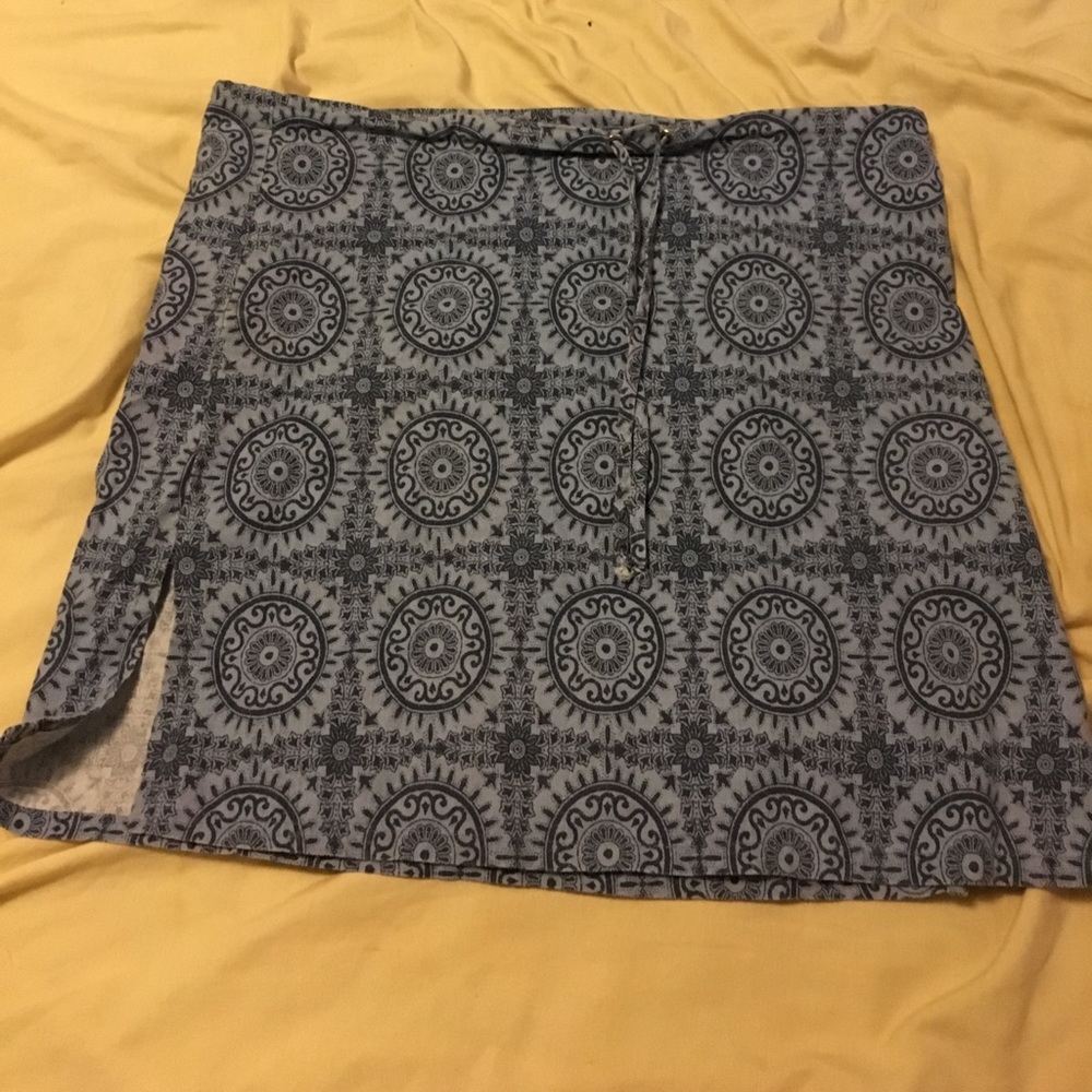 Cute functional drawstring mini skirt