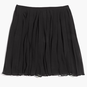 Madewell Pleated Georgette Skirt Black