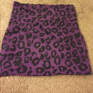 Purple leopard print skirt