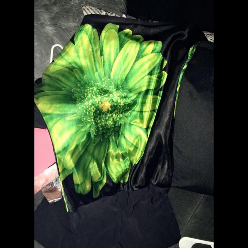 Green Floral Top