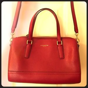 Coach Genuine Leather Mini Satchel Crossbody