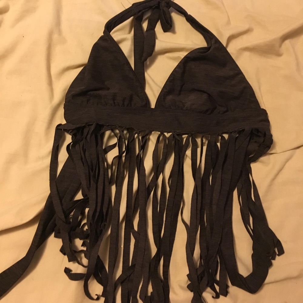 Bikini top with fringe