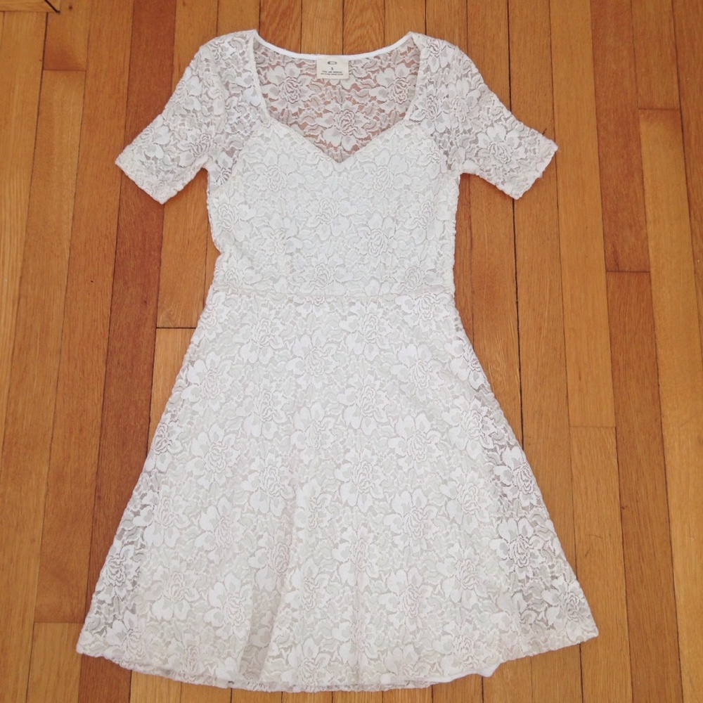 Cream lace dress
