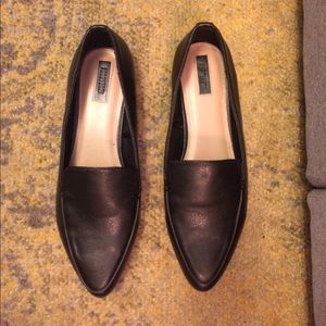 Faux Leather Pointed Flats