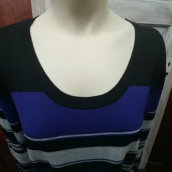 Black, Grey, and Purple Sweater - Picture 2 of 2