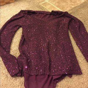 Apt 9 Sparkly Purple Sweater
