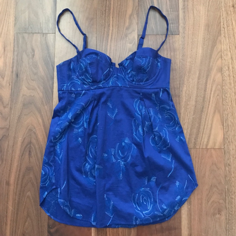 Rebecca Taylor blue bustier top