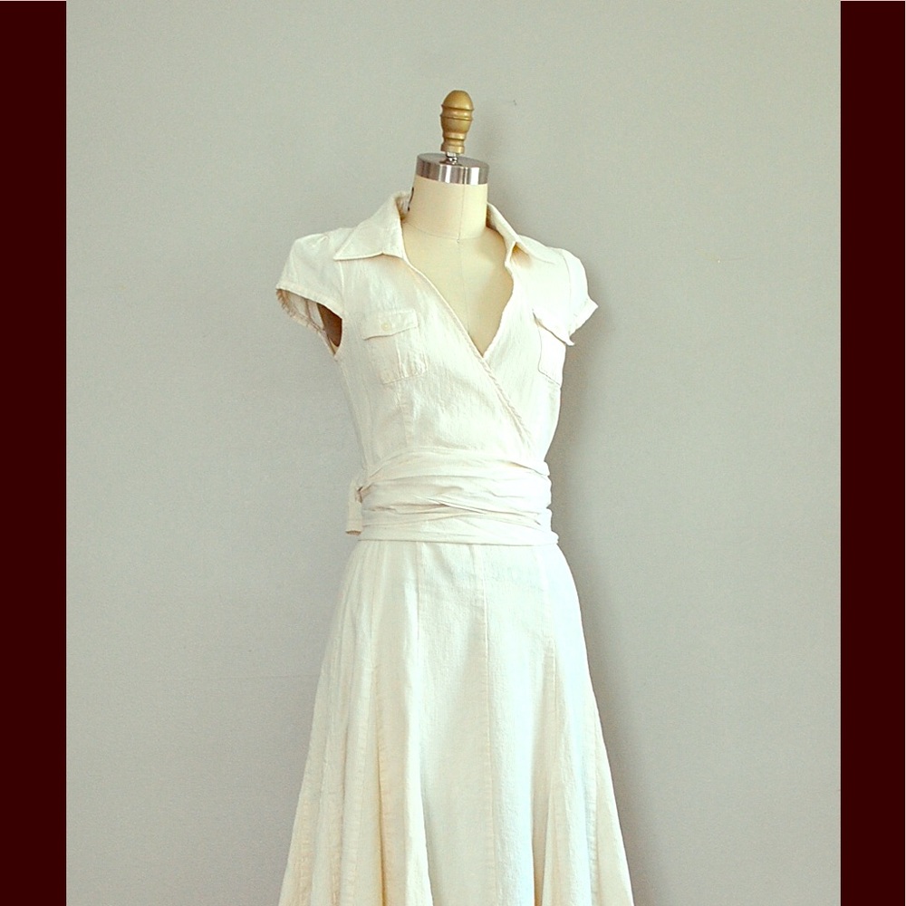 Zara faux wrap cotton dress