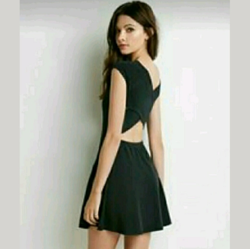 Forever 21 Black Cut-Out Dress SMALL