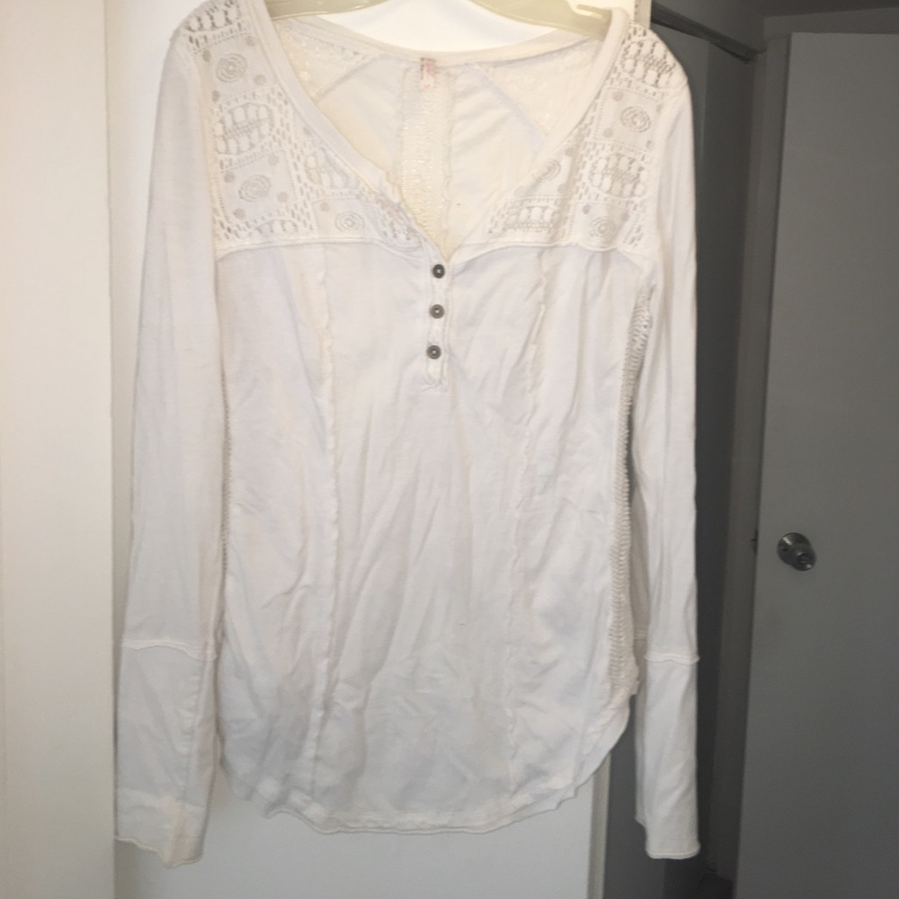 White Free People shirt