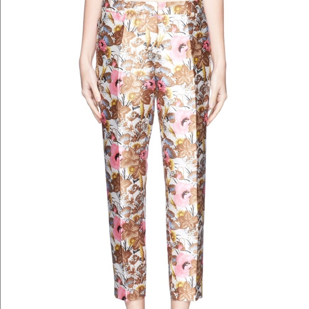 J Crew Cafe Capri Antiqued Floral