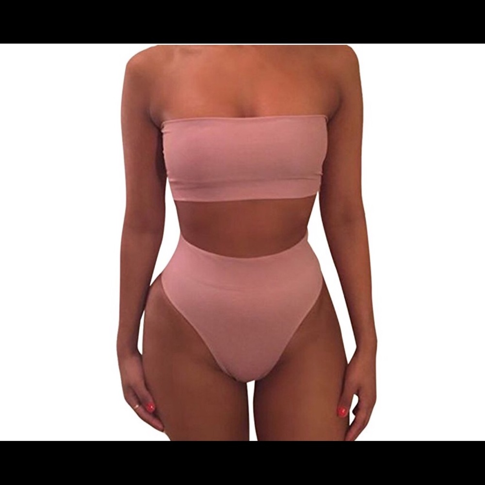 Bandeau  Bikini , with cheeky bottoms