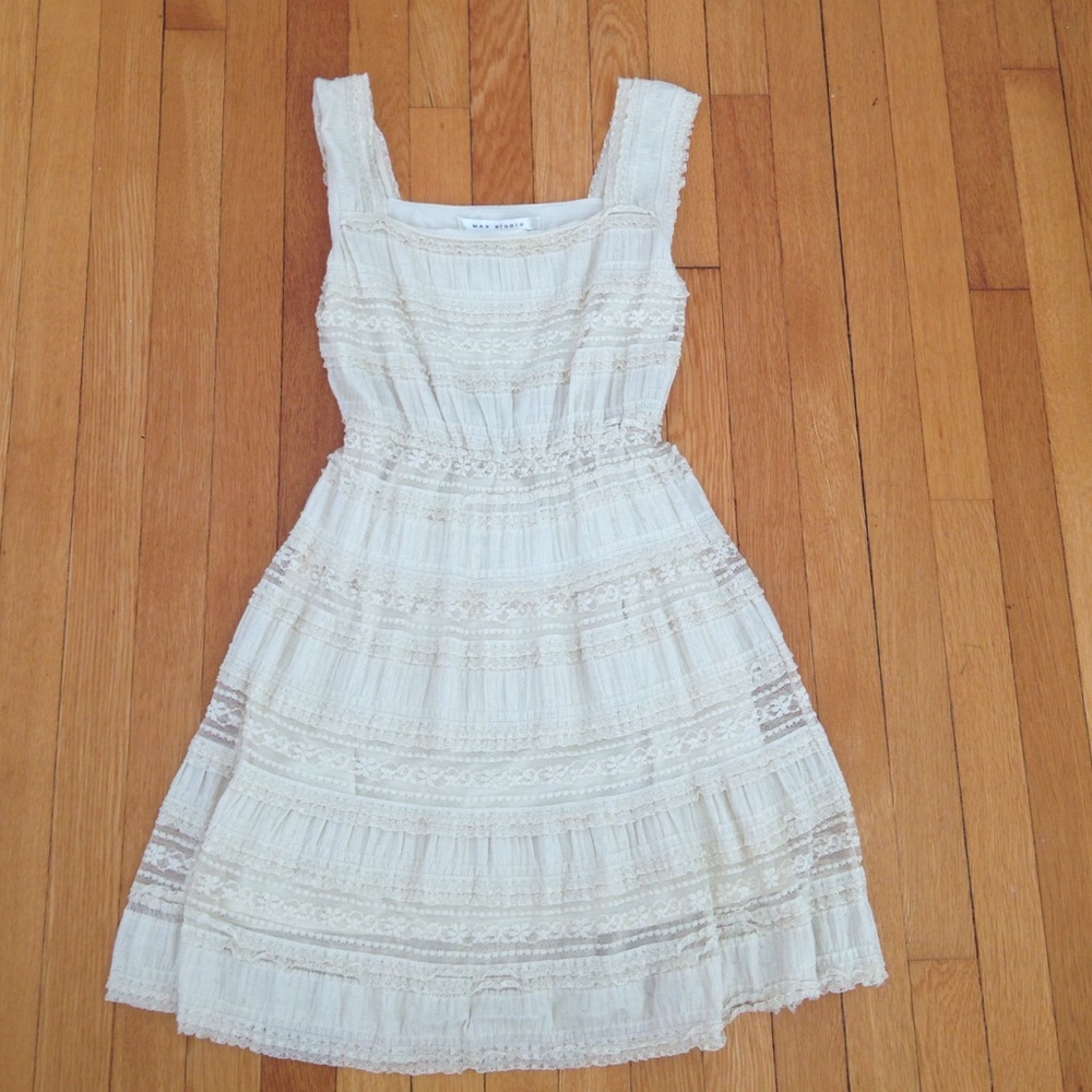 Cream lace dress
