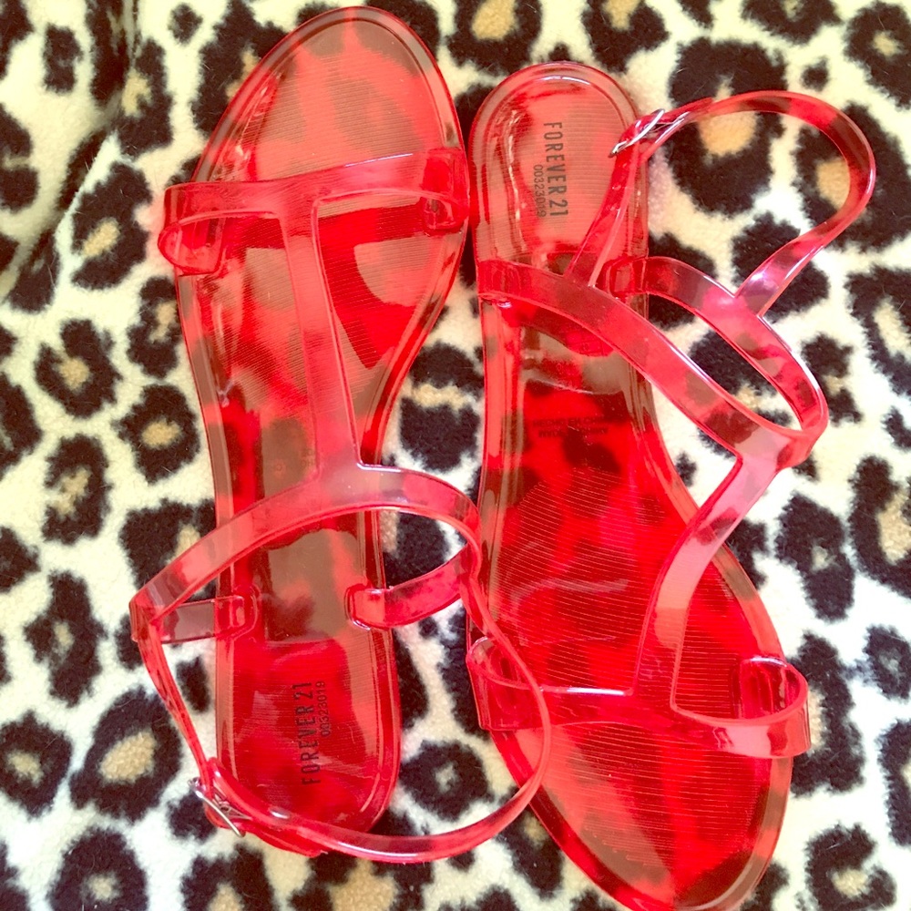 Red Jelly Sandals