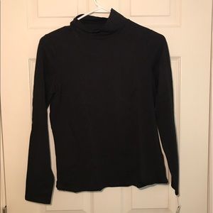 New Talbots Black Long Sleeve Turtle Neck Tee