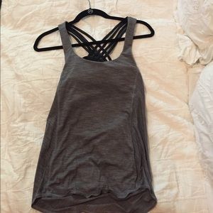 lululemon grey workout top