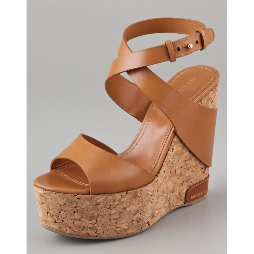 Sergio Rossi Platform Sandals Sz 7.5