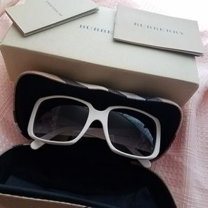 Burberry white sunglasses