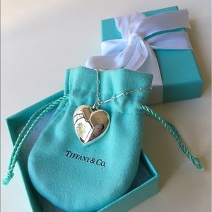 Tiffany large heart pendant on 24 inch chain