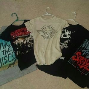 Five Hottopic Band Tees