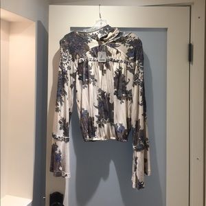 Floral long sleeve top! Never worn