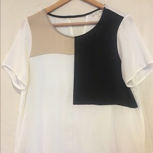 Pleione Color Block Blouse