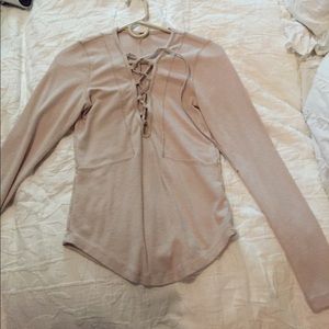 Free people lace up top