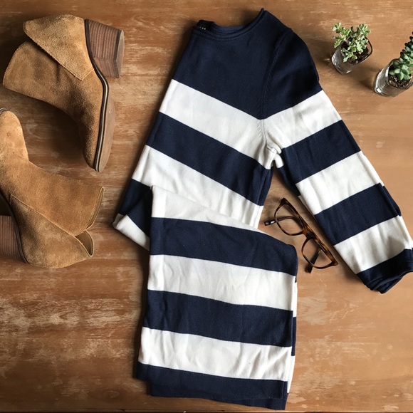 H&M Dresses & Skirts - • H&M Striped Sweater Dress •