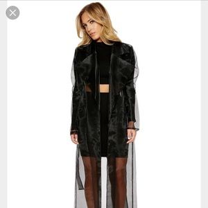 Black Naked Wardrobe Sheer Jacket