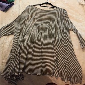 Free People black and white striped tunic