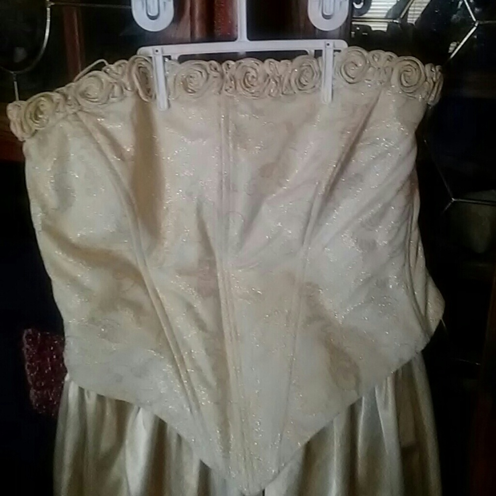 Prom gown strapless