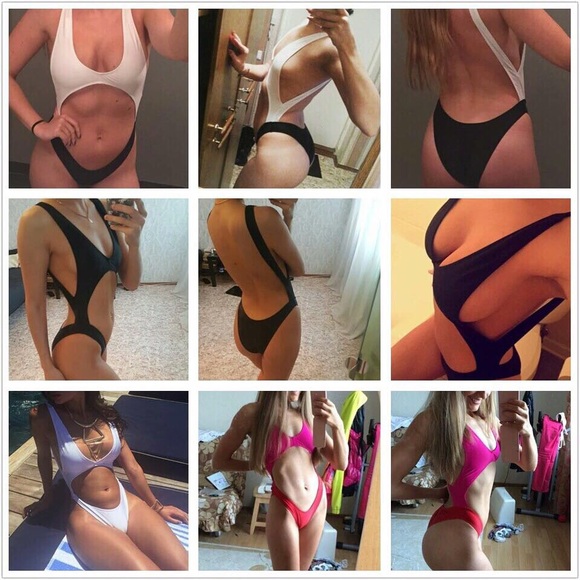 Tummy cut out cross Sexy high cut leg 1 one piece - Picture 2 of 4