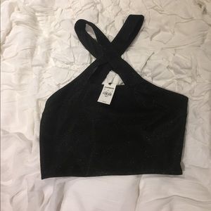 Cross cross crop top