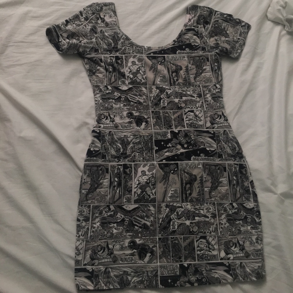 Marvel Comics Fitted Dress