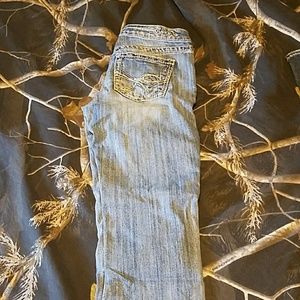 silver aiko capris, size 27