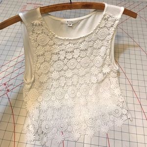 BCNU CROCHETED TOP, SIZE SMALL