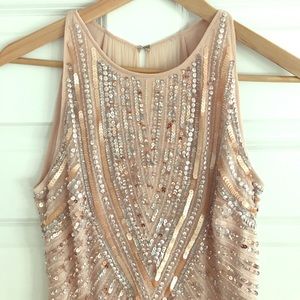 Bridesmaids Dress Aidan Maddox Blush beaded gown