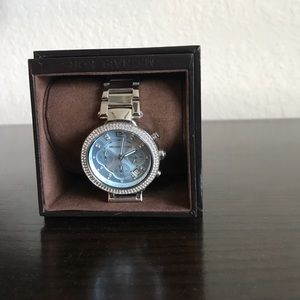 Light blue Michael Kors watch