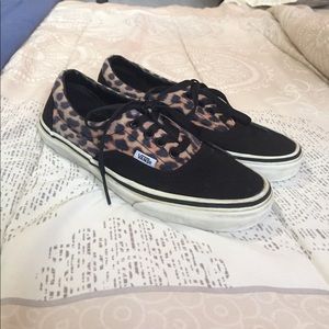 Vans black and leopard print shoes!