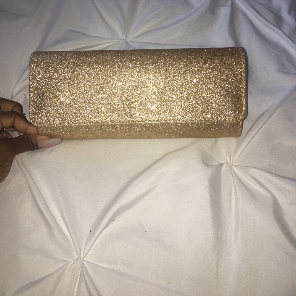 Gold sparkley clutch