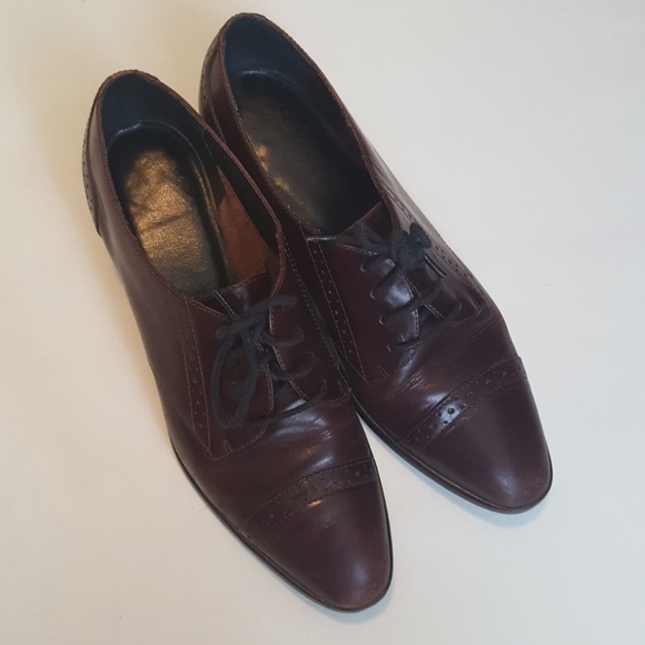 VINTAGE BROWN LEATHER BASS OXFORDS - Picture 4 of 7