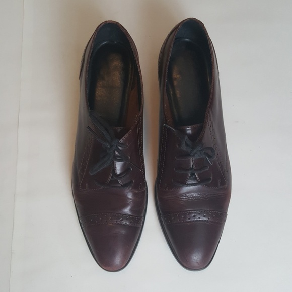 VINTAGE BROWN LEATHER BASS OXFORDS - Picture 3 of 7