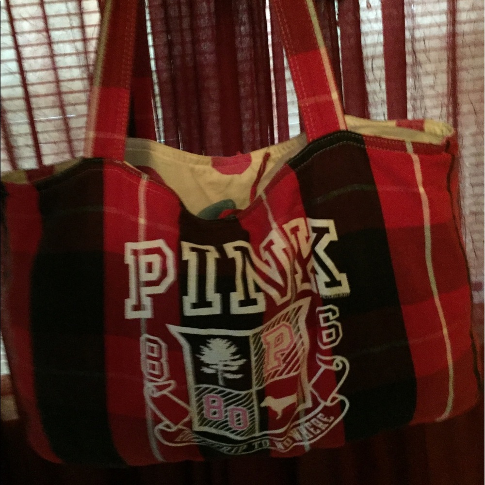 Victoria's Secret Pink plaid bag