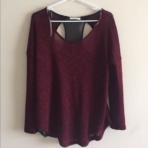 Lush back cutout knit top
