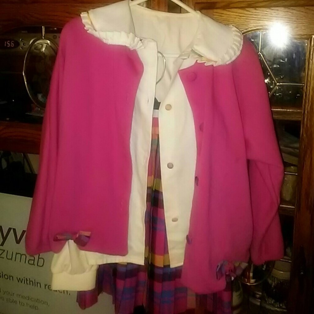 Child's plaid matching set with skirt and jacket