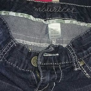 Dark blue straight legged jeans