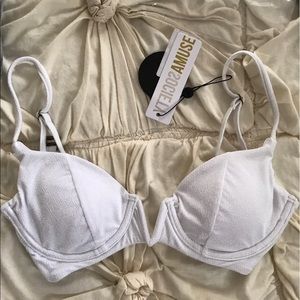 AMUSE SOCIETY Nerissa Underwire Top in White